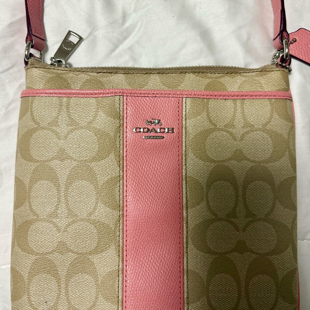 Coach Vintage Pink and Tan Crossbody Bag
